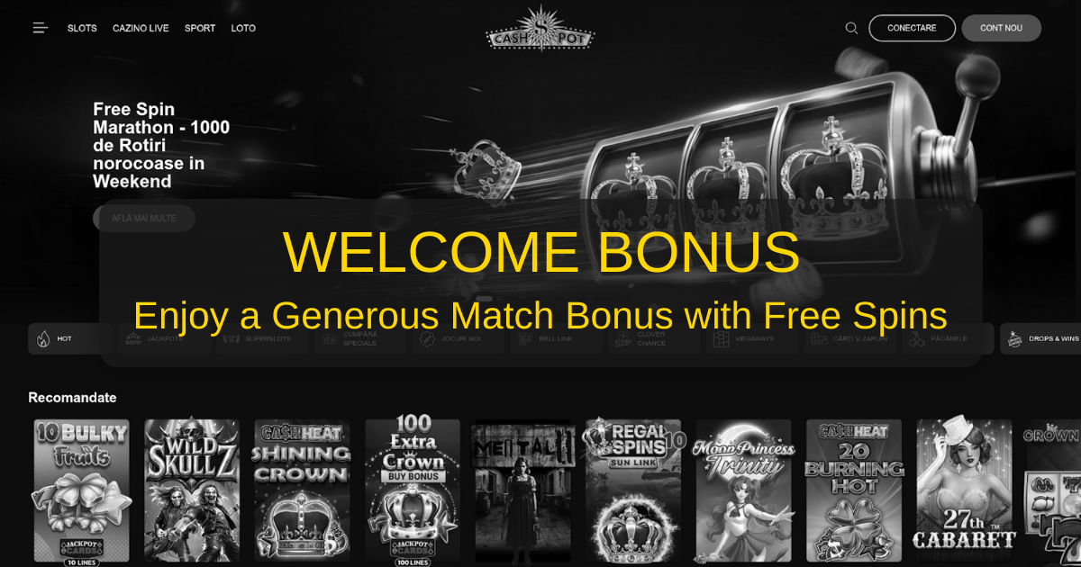 Cashpot Casino welcome bonus
