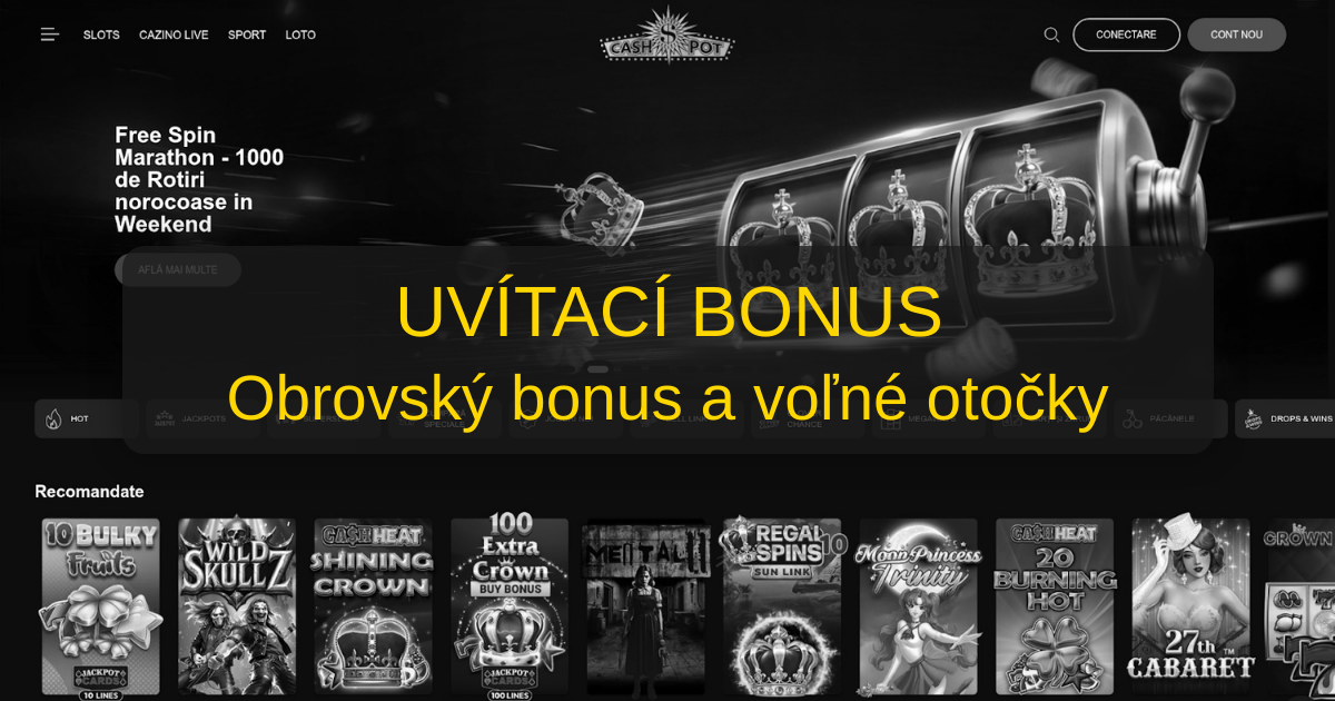 Cashpot Casino welcome bonus