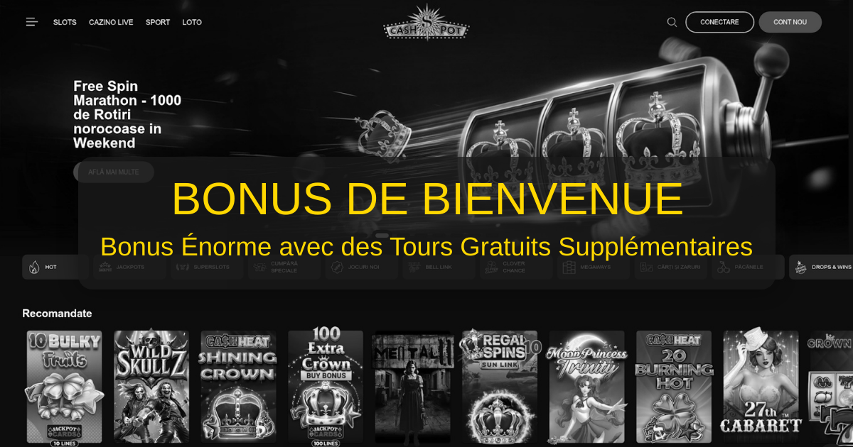 Cashpot Casino welcome bonus
